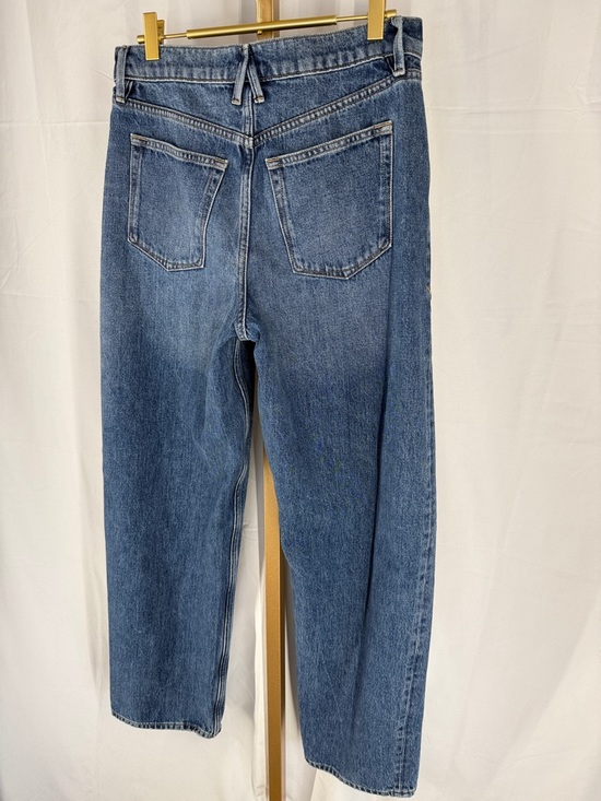 Good American Good Barrel Relaxed High Rise Wide Tapered Denim Jeans 4 27w/32L - Picture 12 of 17